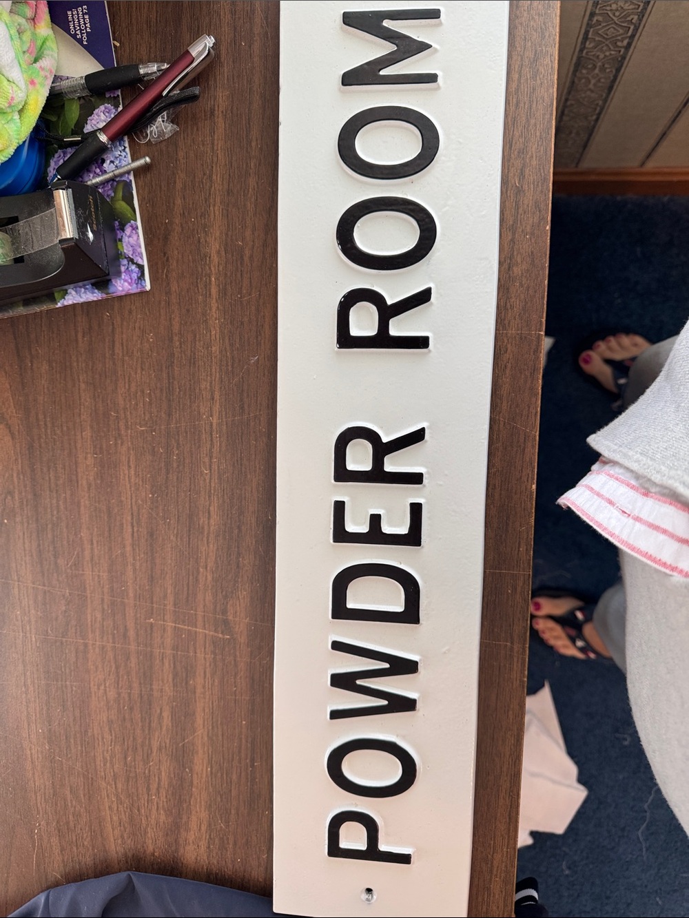 Powder room sign Magnolia